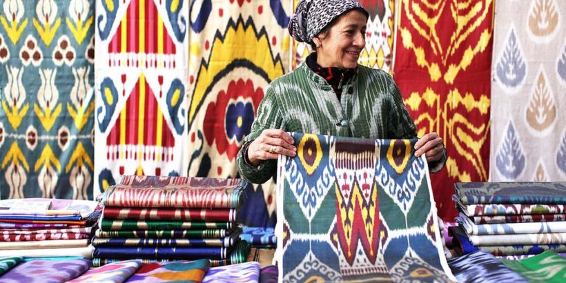Шелковые ковры из Узбекистана