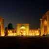 Самарканд ночью, Памятник, узбекистан, ташкент, самарканд, Бухара шелковый путь, туры в узбекистан